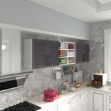 Kenzlife Bulgur 60 Gri Mod 2 60x240x32 Mebran Kapak Suntalam Gövde Hazır Mutfak Dolabı