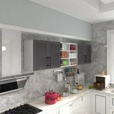 Kenzlife Bulgur 90 Gri Mod 2 90x240x32 Mebran Kapak Suntalam Gövde Hazır Mutfak Dolabı