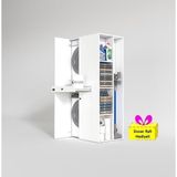 Kenzlife Çamaşır-Kurutma Makinesi Dolabı Ahi Evran Sağ Byz 187*090*60 Çekmeceli + Tekli Duvar Rafı Hediye - Beyaz
