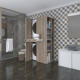 Kenzlife Çamaşır-Kurutma Makinesi Dolabı Ahi Evran Sağ Crd 187*090*60 Çekmeceli Banyo - Beyaz