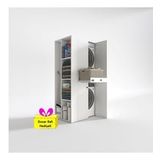 Kenzlife çamaşır-kurutma makinesi dolabı ahi evran sol byz 187*090*60 çekmeceli + tekli duvar rafı hediye