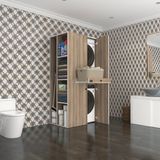Kenzlife Çamaşır-Kurutma Makinesi Dolabı Ahi Evran Sol Crd 187*090*60 Çekmeceli Banyo - Beyaz