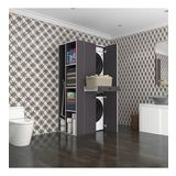 Kenzlife Camasir-Kurutma Makinesi Dolabi Ahi Evran Sol Gri 187*090*60 Cekmeceli Banyo