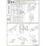 Kenzlife Çamaşır-Kurutma Makinesi Dolabı Avi Senna Byz 187*070*60 Çekmeceli Banyo - Beyaz