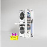 Kenzlife çamaşır-kurutma makinesi dolabı bacce sağ byz 187*090*60 çekmeceli + tekli duvar rafı hediye