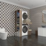 Kenzlife Çamaşır-Kurutma Makinesi Dolabı Bacce Sol Crd 187*090*60 Çekmeceli Banyo - Beyaz