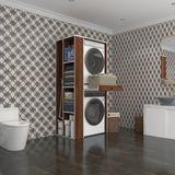 Kenzlife Çamaşır-Kurutma Makinesi Dolabı Bacce Sol Cvz 187*090*60 Çekmeceli Banyo - Beyaz