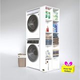 Kenzlife Çamaşır-Kurutma Makinesi Dolabı Bolodenka Byz 180*090*60 Banyo Arkalıksız + Tekli Duvar Rafı Hediyeli