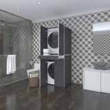 Kenzlife Camasir-Kurutma Makinesi Dolabi El Kindi Gri 187*070*60 Cekmeceli Kapakli Banyo