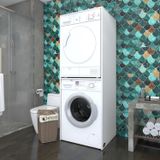 Kenzlife çamaşır-kurutma makinesi dolabı evgeniyamdf byz 180*70*60 % 100 mdf full mdf banyo çift katlı kapaksız arkalıks