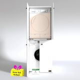 Kenzlife çamaşır-kurutma makinesi dolabı kapaklı jelena byz 180*70*60 banyo çift katlı arkalıksız + tekli duvar rafı hed