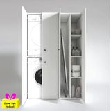 Kenzlife Çamaşır-Kurutma Makinesi Dolabı Kapaklı Yaromira Byz 180*120*64 Banyo Arkalıksız + Teklif Duvar Rafı Hediyeli