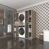 Kenzlife Camasir-Kurutma Makinesi Dolabi Sadra Crd 187*170*60 Cekmeceli Rafli Banyo