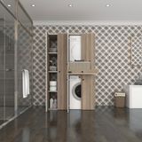 Kenzlife Çamaşır-Kurutma Makinesi Dolabı Şahrur Sol Crd 187*120*60 Çekmeceli Banyo - Beyaz