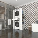 Kenzlife Çamaşır-Kurutma Makinesi Dolabı Umare Byz 187*110*60 Çekmeceli Raflı Banyo - Beyaz