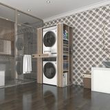 Kenzlife Çamaşır-Kurutma Makinesi Dolabı Umare Crd 187*110*60 Çekmeceli Raflı Banyo - Beyaz