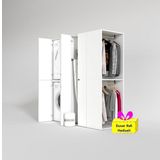 Kenzlife çamaşır-kurutma makinesi dolabı ve giysi dolabı bistami sağ byz 180*160*60 + tekli duvar rafı hediye