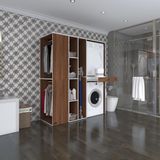 Kenzlife Camasir-Kurutma Makinesi Dolabi Ve Giysi Dolabi Cekmeceli Attar Sol Cvz 187*160*60 Banyo