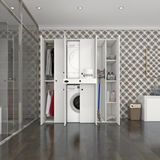 Kenzlife çamaşır-kurutma makinesi dolabı ve giysi dolabı çekmeceli ebuzermdf sağ raf byz 187*160*60 % 100 FULL MDF
