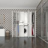 Kenzlife çamaşır-kurutma makinesi dolabı ve giysi dolabı çekmeceli ebuzermdf sol raf byz 187*160*60 % 100 FULL MDF