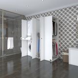 Kenzlife Çamaşır-Kurutma Makinesi Dolabı ve Giysi Dolabı Çekmeceli Eşari Sağ Byz 187*160*60 Banyo - Beyaz