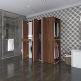 Kenzlife Çamaşır-Kurutma Makinesi Dolabı ve Giysi Dolabı Çekmeceli Eşari Sağ Cvz 187*160*60 Banyo - Beyaz