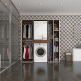 Kenzlife Camasir-Kurutma Makinesi Dolabi Ve Giysi Dolabi Cekmeceli Hattab Sag Raf Cvz 187*160*60 Banyo