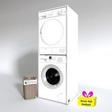 Kenzlife Çamaşır-Kurutma Makinesi Dolabı Zakhar Byz 180*70*60 Banyo Arkalıksız + Tekli Duvar Rafı Hediyeli