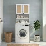 Kenzlife Çamaşır Makinesi Dolabı Hayzum Mat Beyaz 180*066*55 Hazeran Kare Kapak Mdf Gövde