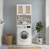 Kenzlife Çamaşır Makinesi Dolabı Hayzum Mat Beyaz 180*066*55 Hazeran Kare Kapak Suntalam Gövde