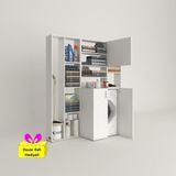Kenzlife Camasir Makinesi Dolabi Kasparovmega Byz Kurutma Dolabi + Tekli Duvar Rafi Hediyeli