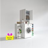 Kenzlife Camasir Makinesi Dolabi Sinemmaks Byz 180*096*30 Banyo Arkalikli + Tekli Duvar Rafi Hediyeli