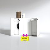 Kenzlife Çamaşır&kurutma&bulaşık Makinesi Dolabı Tatyanakare Byz 90*140*60 Arkalıksız + Tekli Duvar Rafı Hediyeli
