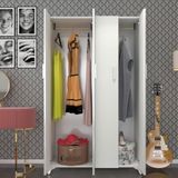 Kenzlife Defne 4 Kapaklı Kapılı 168x100x42 CM Beyaz Gardrop