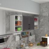 Kenzlife Domates 90 Gri Mod 2 90x160x32 Mebran Kapak Suntalam Gövde Hazır Mutfak Dolabı
