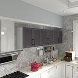 Kenzlife Elma 60 Gri Mod 2 60x240x32 Mebran Kapak Suntalam Gövde Hazır Mutfak Dolabı