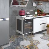 Kenzlife Esena Mono3 Byz 89-81x60x56 Fırın Ocak Dolabı Ayarlı Ayaklı Üstü Kapalı Beyaz Ankastre Modülü Kabini