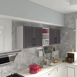 Kenzlife Fasulye 60 Gri Mod 2 60x200x32 Mebran Kapak Suntalam Gövde Hazır Mutfak Dolabı