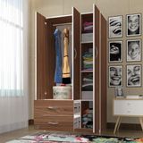 Kenzlife Fesleğen Ceviz 3 Kapılı 2 Çekmeceli Fesleğen 180x120x52 CM Gardrop