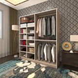 Kenzlife Fikret 180x180x45 CM Kahverengi Gardrop