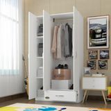 Kenzlife Gardırop 3 Kapılı 1 Çekmeceli Hanımeli 180X120x52 Byz Xlarge Kapaklı Gardolap Dolap