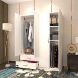 Kenzlife gardırop 4 kapılı 2 çekmeceli orkide byz 180*120*42 gardolap dolap ofis
