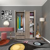 Kenzlife Gardirop 4 Kapili Kapakli 2 Cekmeceli Husnuyusuf Crd 173*120*42 Gardolap Dolap Ofis