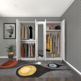 Kenzlife gardırop 5 kapılı 200 lilyum byz 180*200*42 aynalı gardolap dolap