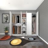 Kenzlife gardırop 5 kapılı 200 lilyum byz 180*200*42 gardolap dolap