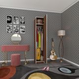 Kenzlife Gardırop Öğrenci Dolabı Tek Kapılı Kasımpatı Cvz 180*35*42 Cvz Gardolap Dolap Ofis - Beyaz