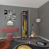 Kenzlife Gardirop Ogrenci Dolabi Tek Kapili Kasimpati Gri 180*35*42 Gri Gardolap Dolap Ofis