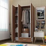 Kenzlife Hanımeli 180x120x52 CM Ceviz 3 Kapılı 1 Çekmeceli Gardrop