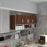 Kenzlife hazır mutfak konsta cvz 060*150*32 mutfak banyo dolabı kapaklı raflı - Ceviz