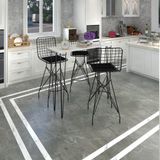 Kenzlife HEM105ZENGIN 140x40 cm Beyaz Siyah Masa ve 3 Adet Siyah Sandalye Takımı
